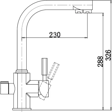 Смеситель для кухни Kaiser Decor 40144-12 черный мрамор