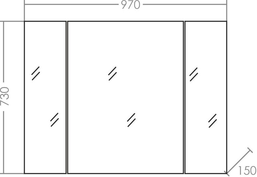 Зеркало-шкаф СанТа Стандарт 100 фацет
