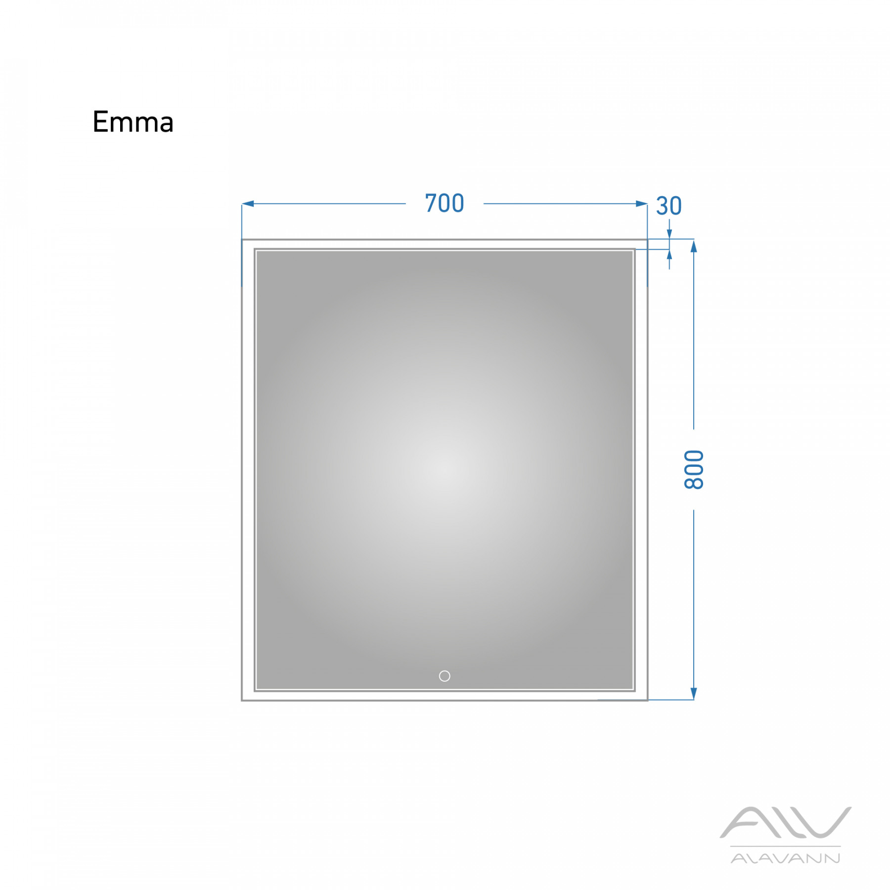 Alavann Зеркало с подсветкой Emma 70