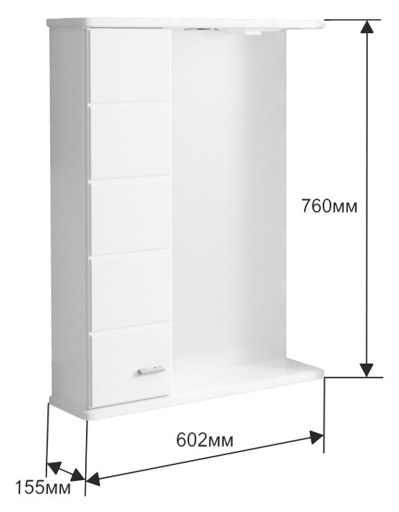 Зеркало-шкаф СанТа Омега 60 L