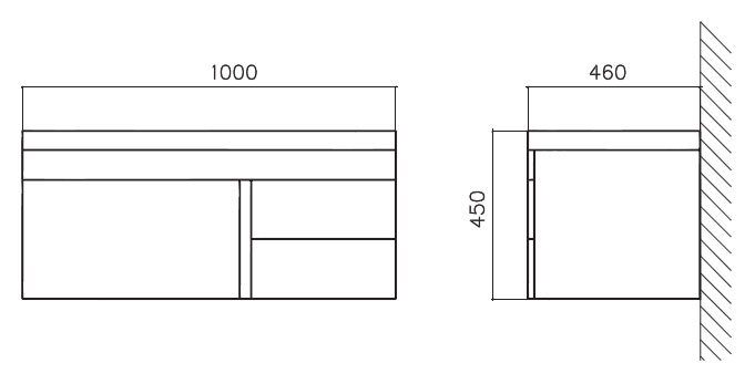 Тумба с раковиной BelBagno Luce 100 bianco lucido