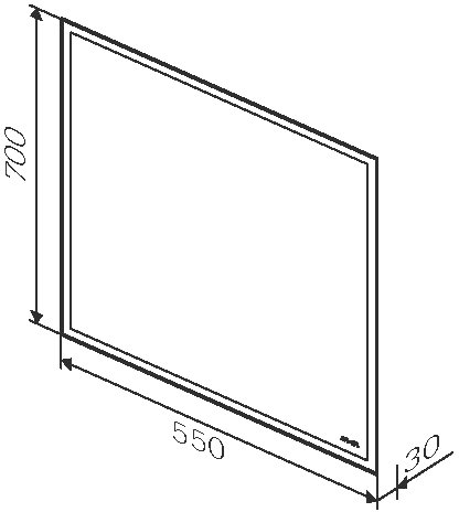 Зеркало AM.PM Gem 55 подсветка по периметру