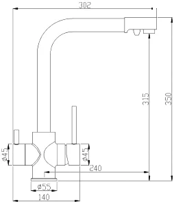 Смеситель для кухни Steel Hammer SH 552 CR