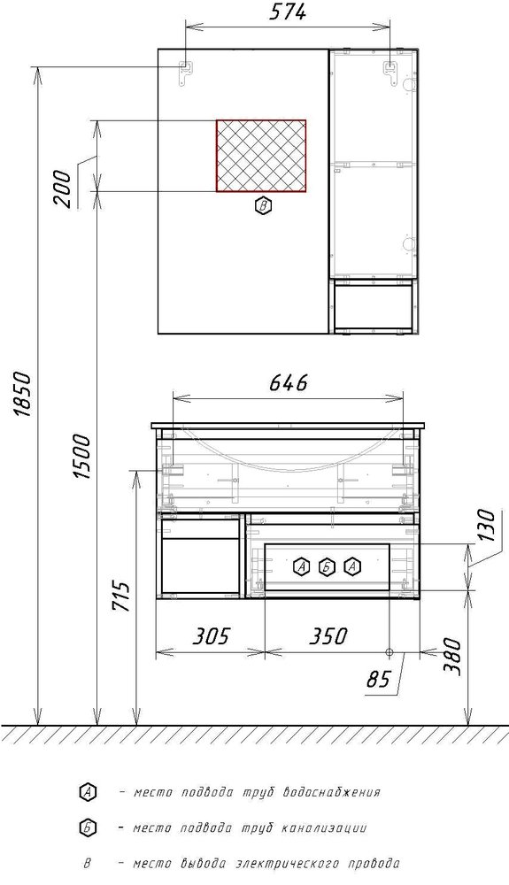 Зеркало Comforty Турин 75 дуб бежевый