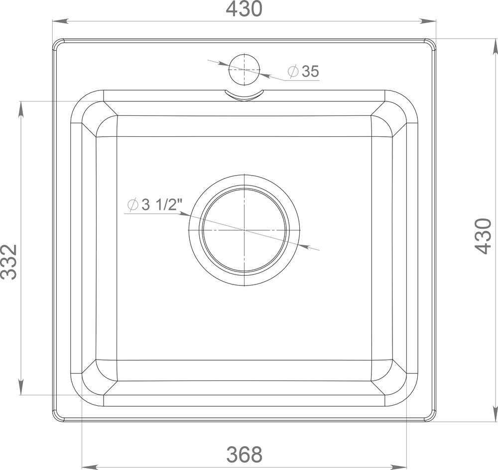 Мойка кухонная GranFest Smart SM 430 песочный