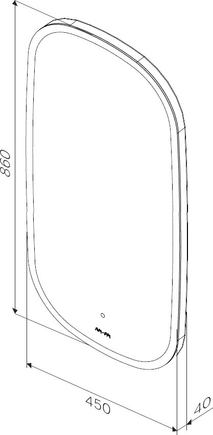 Зеркало AM.PM Func 45, прямоугольное
