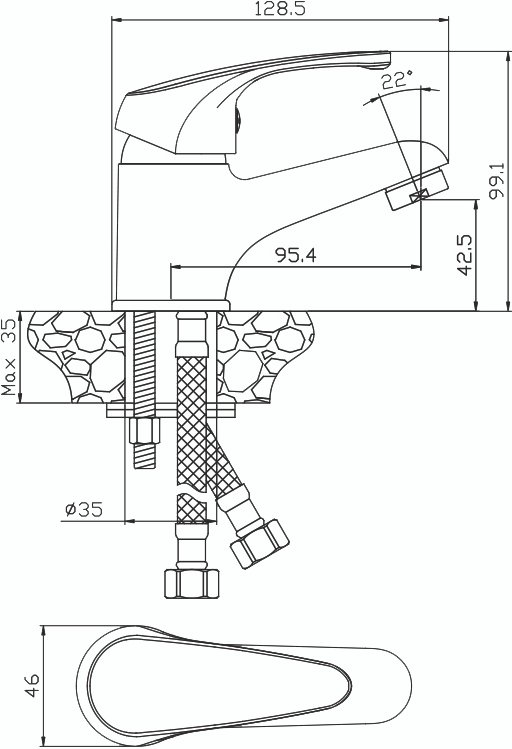 Смеситель для раковины Olive'S Avila 02100AV