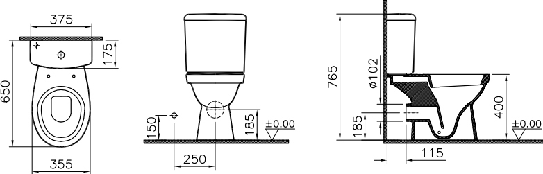 Унитаз-компакт VitrA Normus Facelift 9705B003-7200