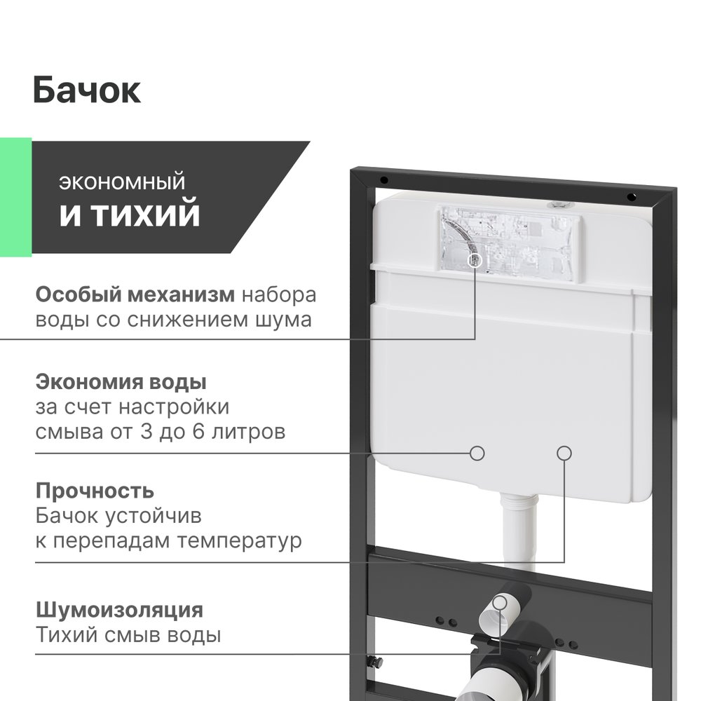 Комплект  Унитаз подвесной Grossman GR-4455S безободковый + Система инсталляции для унитазов EWRIKA ProLT 0026-2020 + Кнопка смыва EWRIKA 0041 хром