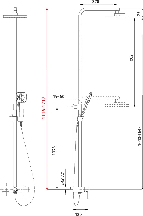 Душевая стойка Lemark Tropic LM7005C